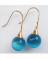 Navachi Yellow Created Opal Az1569e Earrings in Women's Drop & Dangle Earrings