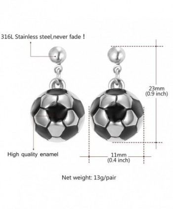 Stainless Steel Soccer Ball Earrings