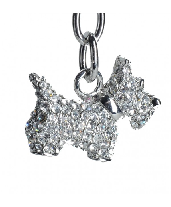 Lilly Rocket Rhinestone Schnauzer Scotty Scottie Terrier Dog Bling Key Chain with Swarovski Crystals - C6119N3CR67