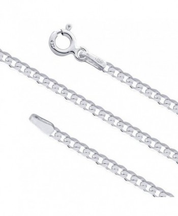 1.75mm Light CURB Cuban Link Sterling Silver NECK CHAIN 16 - 30in - sterling-silver - CL110CG0FWH