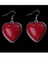 YAZILIND Vintage Heart Dangle Earrings