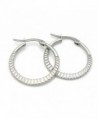 1" Stainless Steel Hoop Earrings Cut 160401153333 - CF12O46B4UL
