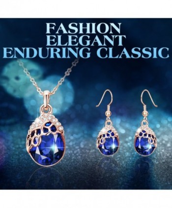 Teardrop Mermaid Gold plated Sapphire Mysterious in Women's Jewelry Sets