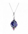 Body Candy Sterling Chain Space Goddess Pendant Necklace Created with Swarovski Crystals 18" - CB115U5MJUB