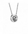 Cremation Necklace Dual Ring Necklaces AMIST - C6189HNRQND