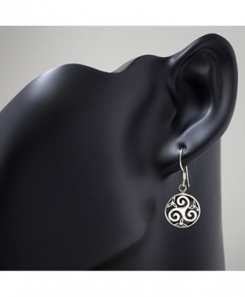 Stelring Silver Trinity Triskelion Earrings in Women's Drop & Dangle Earrings