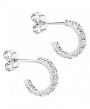 Sterling Silver Clear Comfortable Earrings