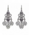 Gothic Pentacle Pentagram Chandelier Medieval Renaissance Earrings - C411C5GGLQL