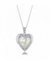Sterling Silver Mother of Pearl Heart Locket 18" Necklace - CX12CHZOBP7