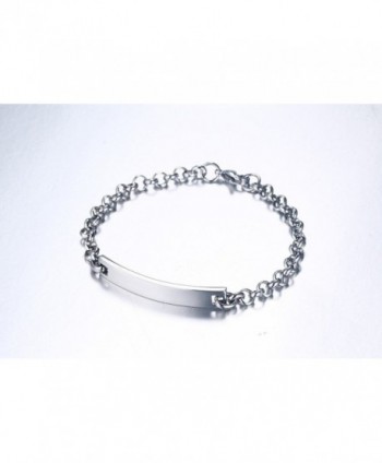 Free Engraving Personalized Jewelry Stainless Bracelets in Women's Link Bracelets