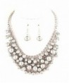 Silvertone Multilayered Chainmaille Ball Necklace Earring Jewelry Set for Women - CM11Q681L5F