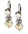 Sorrelli "Lemon Zest" Clustered Circular Crystal Drop Earrings - C811JTTWPI5