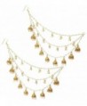 Mehrunnisa Rajwada Triple Layer Pearls Kan Chain With Nine Jhumkis Ear To Hair Accessory (JWL1954) - CW1864D3Q6W