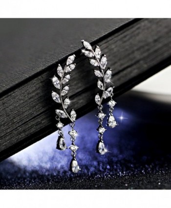 Chichinside Crystal Climber Earrings silver plated base in Women's Cuffs & Wraps Earrings