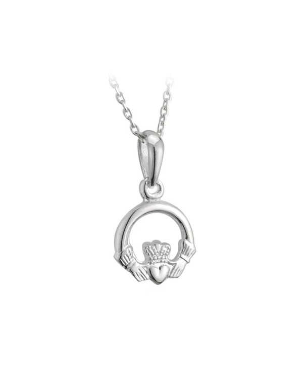 Claddagh Necklace Sterling Silver Made in Ireland - CN114U1ETLX