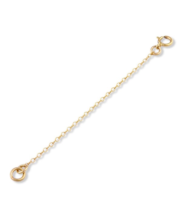 14k Gold Plated Sterling Silver 1mm Necklace Extender Chain 1"- 2"- 3"- 4"- 5"- 6" - C712E8UIMM7
