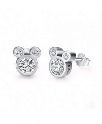 Twenty Plus Dazzling Earrings Jewelry1 Pair - Mickey Shaped Stud Earrings - CC184Q78KGR