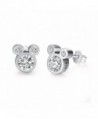 Twenty Plus Dazzling Earrings Jewelry1 Pair - Mickey Shaped Stud Earrings - CC184Q78KGR