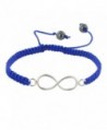 Les Poulettes Jewels - Sterling Silver Bracelet Infinity Braid Link - Classics - Blue Navy - CP11FEURF1Z