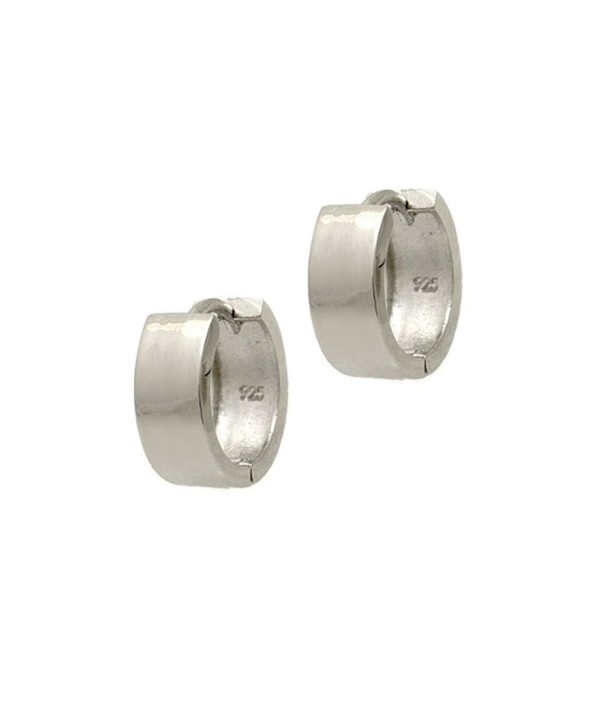 apop nyc Sterling Silver Everyday "Huggie" Mini Hoop Earrings [Jewelry] - CW11BZ4ZCH3