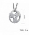 Pendant Necklace Stainless Fitness Dumbbell