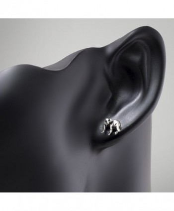 Sterling Silver Tiny Elephant Earrings in Women's Stud Earrings