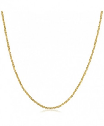 14k Yellow Gold Filled 1.5mm Round Wheat Chain Necklace - CS12MACNGUO