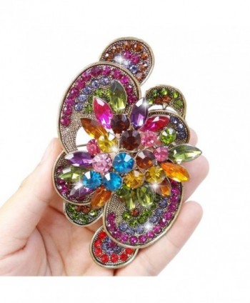 EVER FAITH Austrian Gold Tone Multicolor in Women's Brooches & Pins