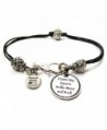 ChubbyChicoCharms I Love My Cousin To The Moon And Back- Pewter Beaded Black Waxed Cotton Cord Bracelet- 2.5" - CR12JOO4CSF