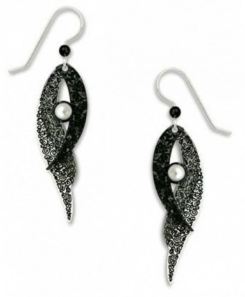 Adajio By Sienna Sky Charcoal Gray Black Folded Wings Drop Earrings 7447 - CR11BS0JVML