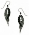 Adajio By Sienna Sky Charcoal Gray Black Folded Wings Drop Earrings 7447 - CR11BS0JVML