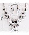 Fabal Butterfly Necklace Statement Earrings