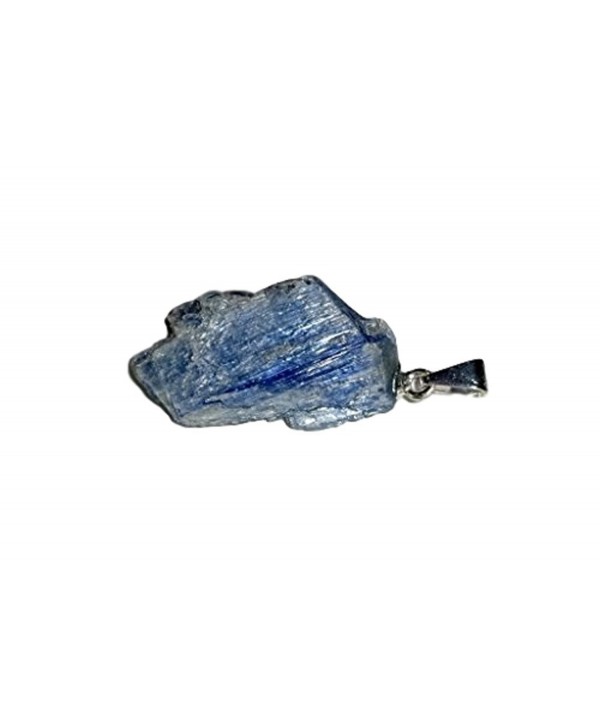 1pc Raw Blue Kyanite with Mica Rough Natural Premium Quality Free Form Pendant with Bail Loop - C4120DYG3XR