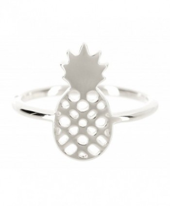 Sterling Forever - 925 Sterling Silver Fruit Pineapple Ring for Women & Teens - CC12NTEF1UQ